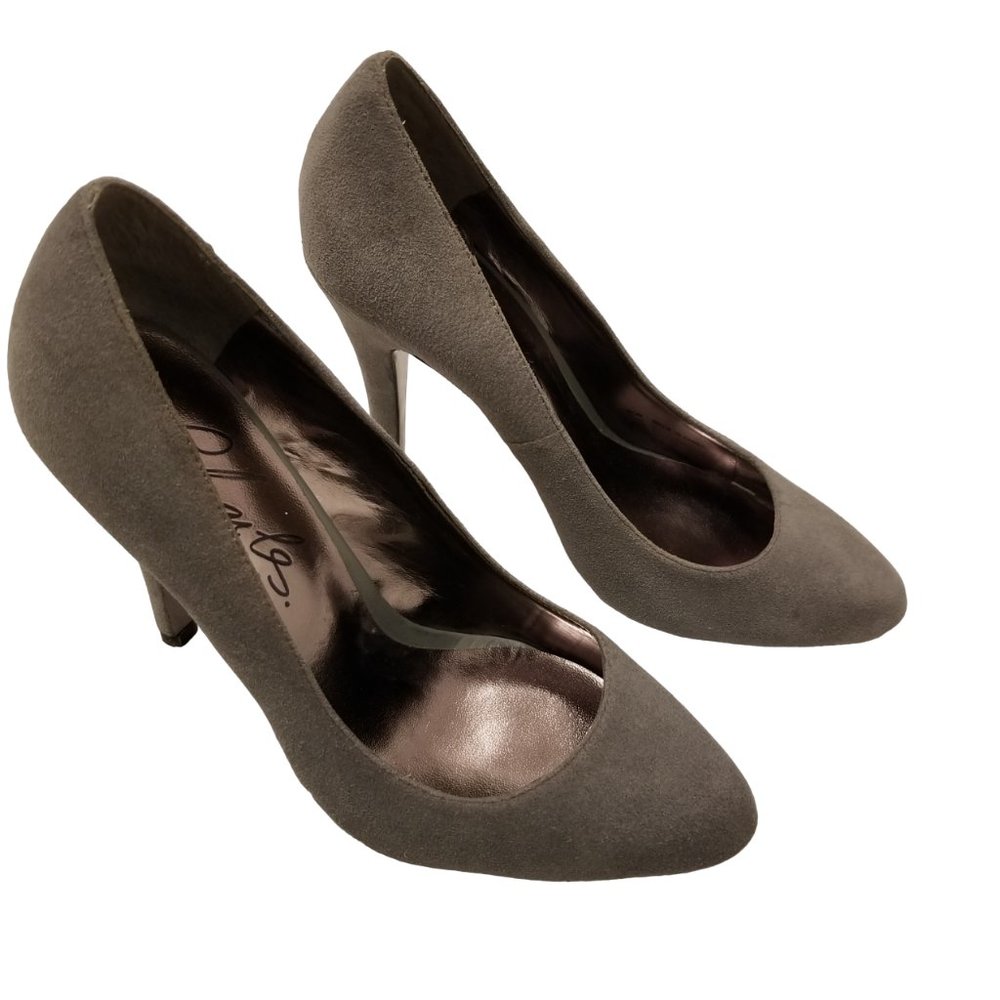 Gray Suede Almond Pointed Toe Stiletto Heels Pumps Charles by Charles David